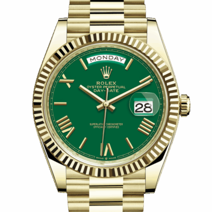 ROLEX DAY-DATE 40 OYSTER 40 MM YELLOW GOLD GREEN DIAL M228238-0061