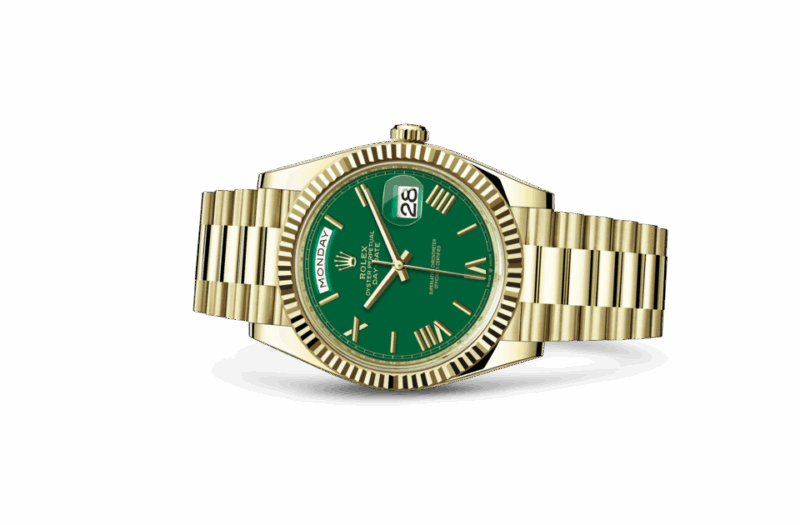 ROLEX DAY-DATE 40 OYSTER 40 MM YELLOW GOLD GREEN DIAL M228238-0061 - Image 2