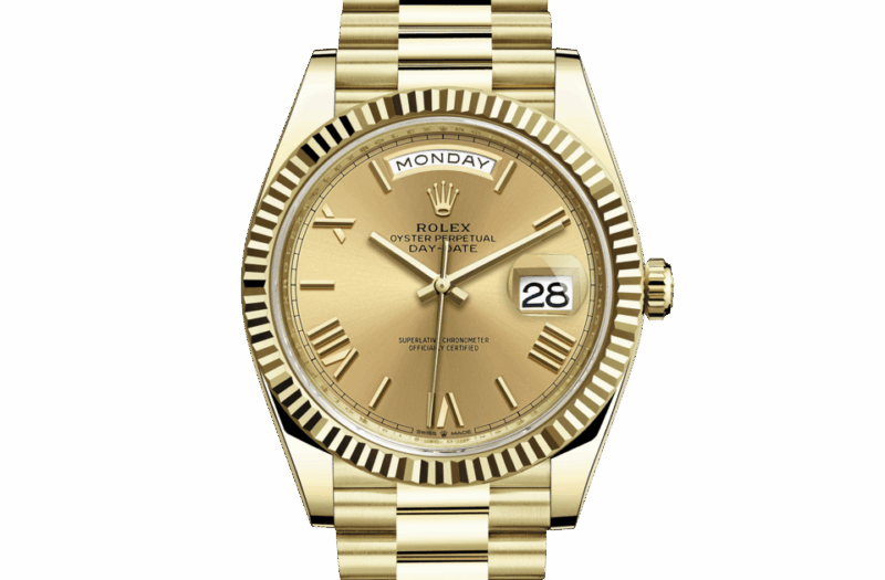ROLEX DAY-DATE 40 OYSTER 40 MM YELLOW GOLD CHAMPAGNE-COLOUR DIAL M228238-0006