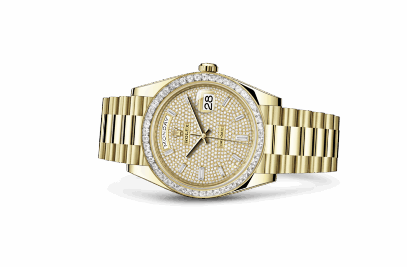 ROLEX DAY-DATE 40 OYSTER 40 MM YELLOW GOLD AND DIAMONDS DIAMOND-PAVED DIAL M228398TBR-0036 - Image 2
