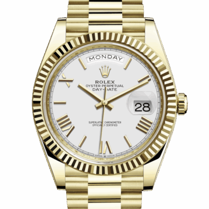 ROLEX DAY-DATE 40 OYSTER 40 MM YELLOW GOLD WHITE DIAL M228238-0042