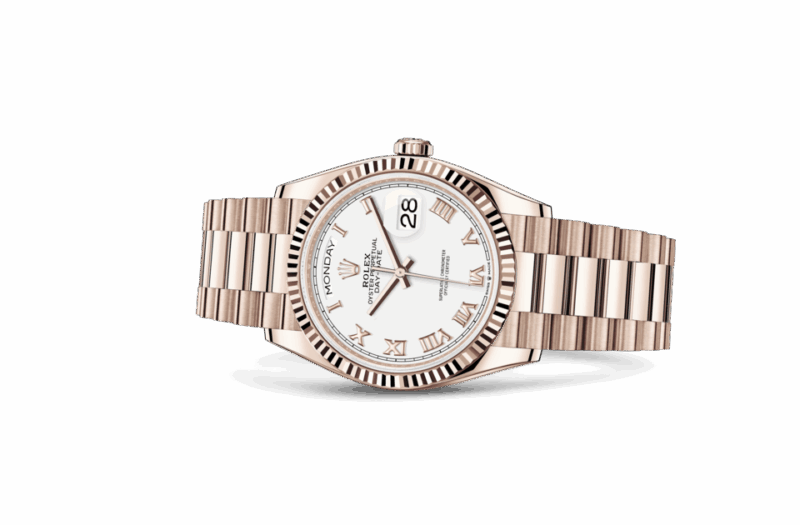 ROLEX DAY-DATE 36 OYSTER 36 MM EVEROSE GOLD WHITE DIAL M128235-0052 - Image 2