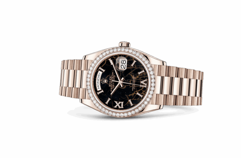 ROLEX DAY-DATE 36 OYSTER 36 MM EVEROSE GOLD AND DIAMONDS EISENKIESEL DIAL M128345RBR-0044 - Image 2