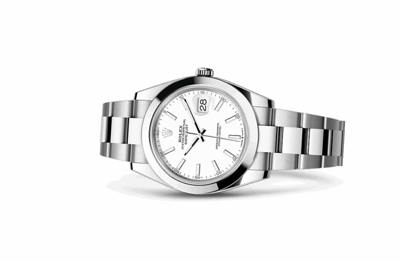 ROLEX DATEJUST 41 OYSTER 41 MM OYSTERSTEEL WHITE DIAL M126300-0005 - Image 2