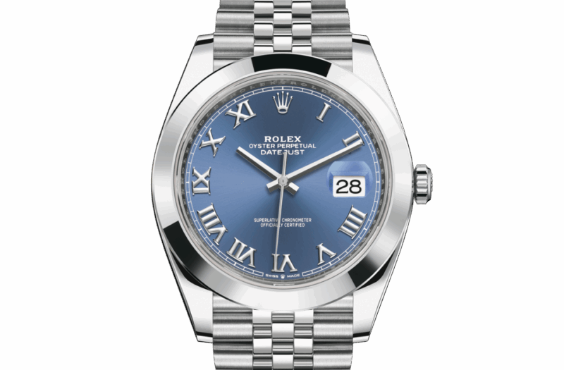 ROLEX DATEJUST 41 OYSTER 41 MM OYSTERSTEEL AZZURRO BLUE DIAL M126300-0018