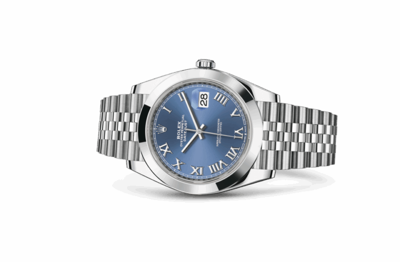 ROLEX DATEJUST 41 OYSTER 41 MM OYSTERSTEEL AZZURRO BLUE DIAL M126300-0018 - Image 2