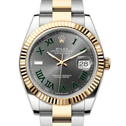 ROLEX DATEJUST 41 OYSTER 41 MM OYSTERSTEEL AND YELLOW GOLD SLATE DIAL M126333-0019