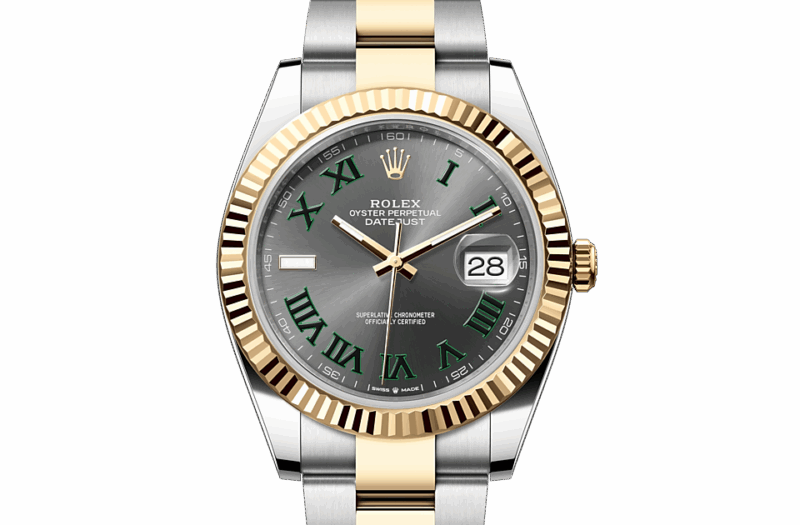 ROLEX DATEJUST 41 OYSTER 41 MM OYSTERSTEEL AND YELLOW GOLD SLATE DIAL M126333-0019