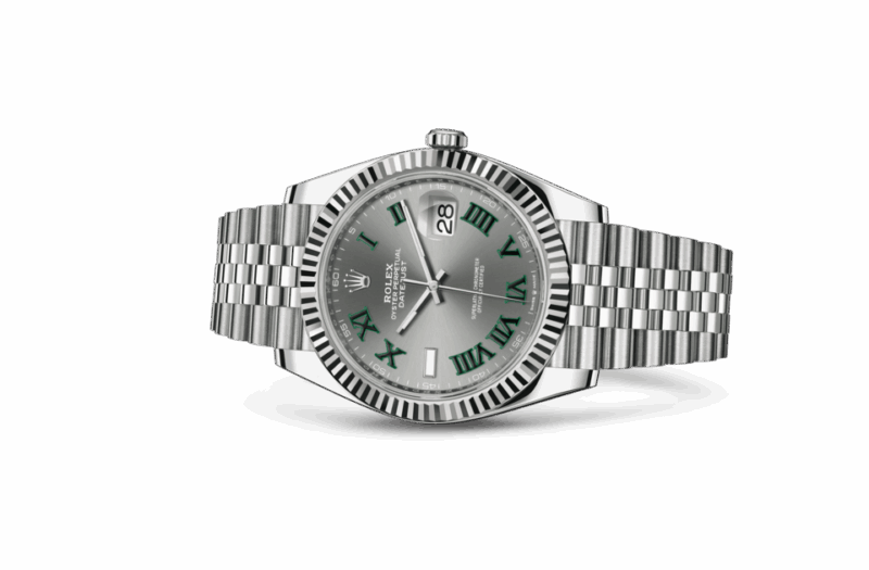 ROLEX DATEJUST 41 OYSTER 41 MM OYSTERSTEEL AND WHITE GOLD SLATE DIAL M126334-0022 - Image 2