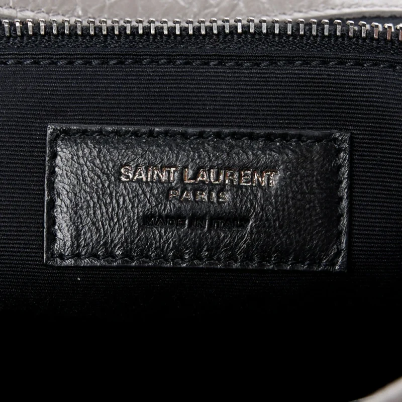 SAINT LAURENT MEDIUM NIKI CHAIN SATCHEL FOG CRINKLED MONOGRAM CALFSKIN MATELASSE LEATHER RUTHENIUM HARDWARE - Image 2