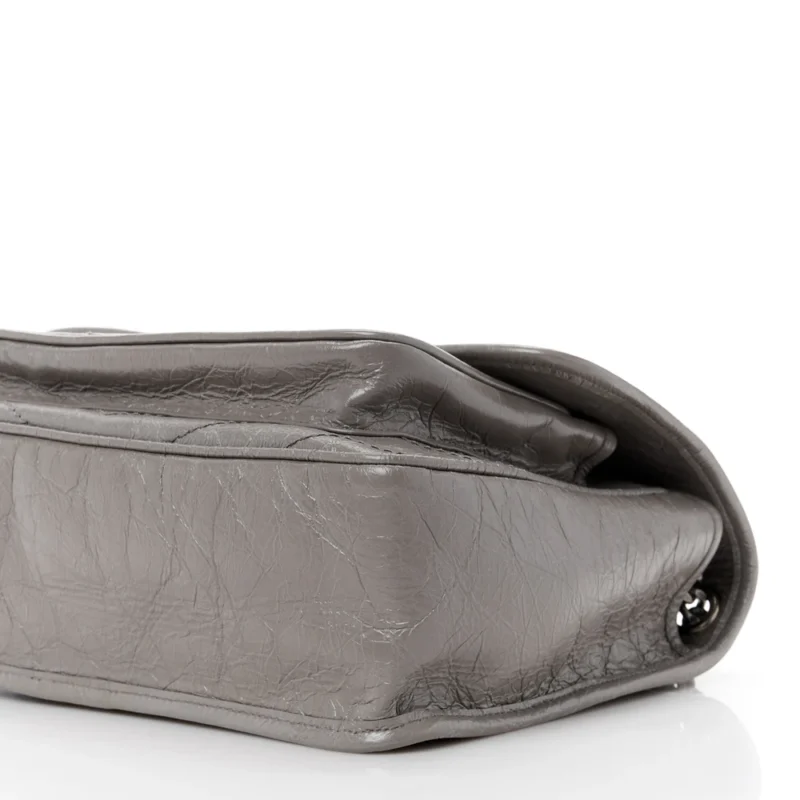 SAINT LAURENT MEDIUM NIKI CHAIN SATCHEL FOG CRINKLED MONOGRAM CALFSKIN MATELASSE LEATHER RUTHENIUM HARDWARE - Image 5