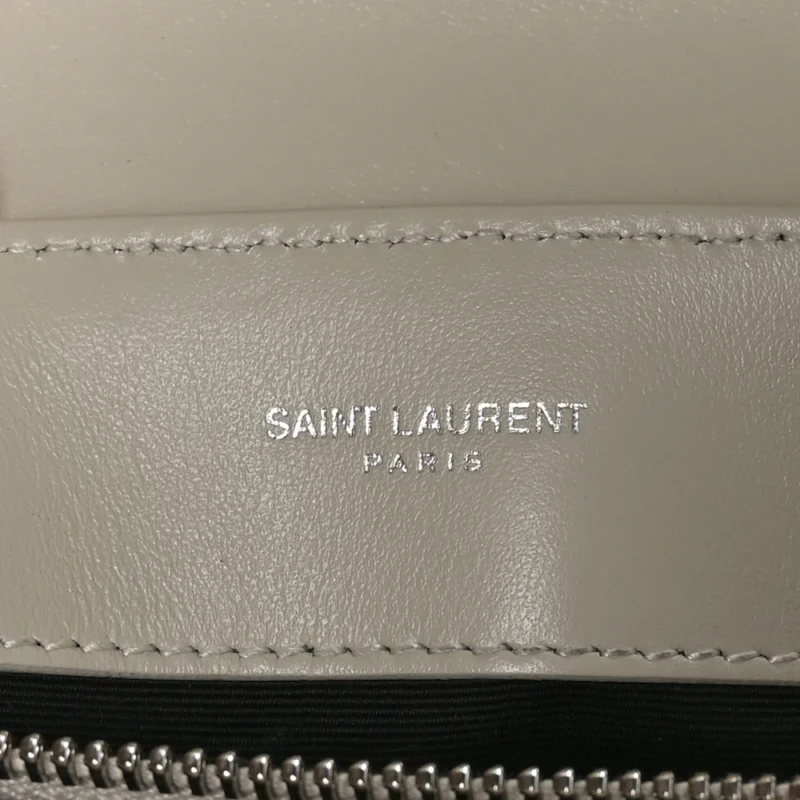 SAINT LAURENT SMALL LOULOU CHAIN SATCHEL CREMA SOFT Y-QUILTED MONOGRAM CALFSKIN LEATHER GOLD HARDWARE - Image 2