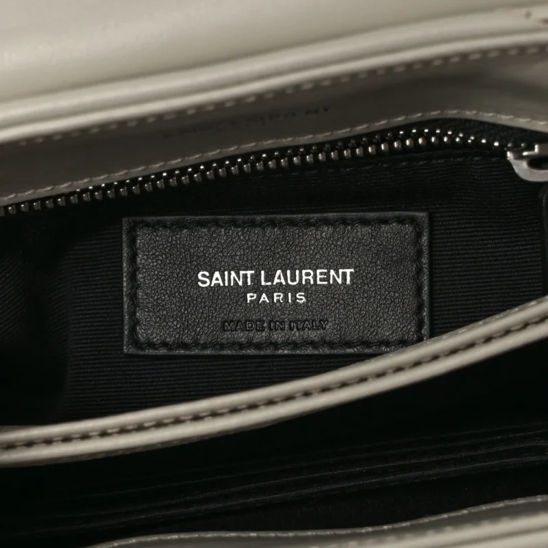 SAINT LAURENT MINI LOULOU CROSSBODY BAG CREMA SOFT Y-QUILTED MONOGRAM CALFSKIN LEATHER SILVER HARDWARE - Image 2