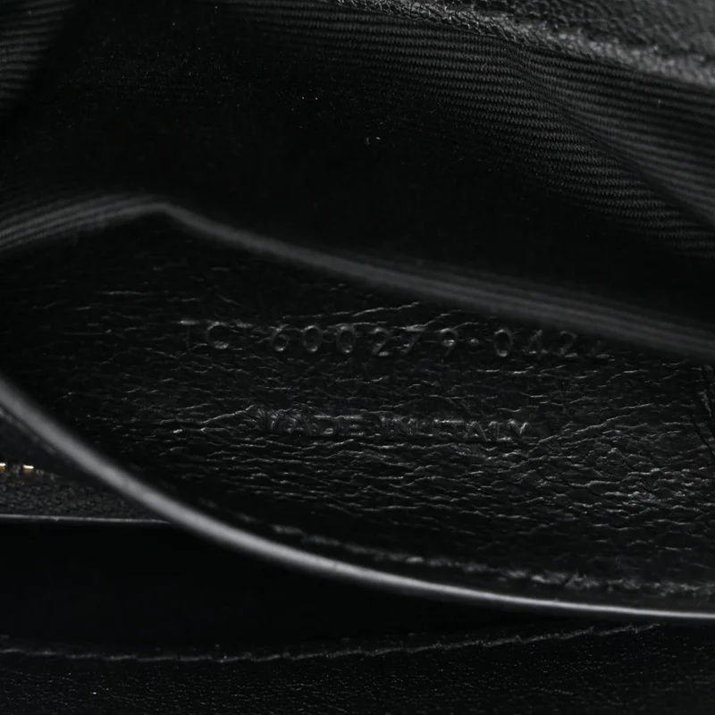 SAINT LAURENT MEDIUM COLLEGE BAG BLACK CHEVRON MONOGRAM SHEEPSKIN MATELASSE LEATHER GOLD HARDWARE - Image 9
