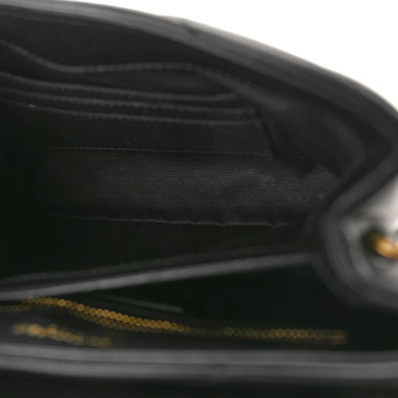 SAINT LAURENT MINI LOULOU CROSSBODY BAG BLACK Y-QUILTED MONOGRAM CALFSKIN LEATHER GOLD HARDWARE - Image 7