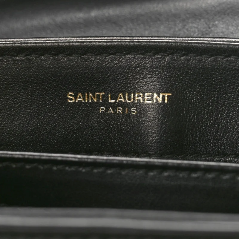 SAINT LAURENT MINI LOULOU CROSSBODY BAG BLACK Y-QUILTED MONOGRAM CALFSKIN LEATHER GOLD HARDWARE - Image 9