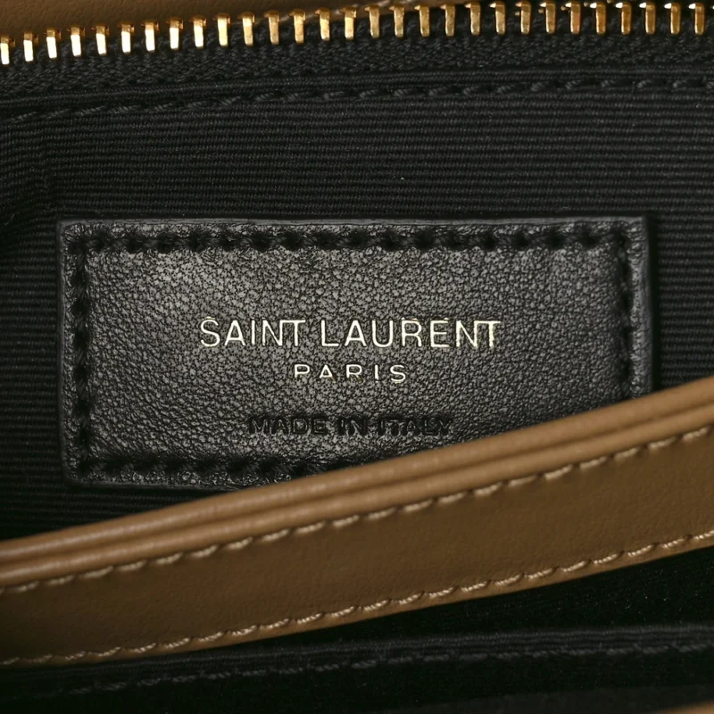 SAINT LAURENT MINI LOULOU CROSSBODY BAG DARK LATTE Y-QUILTED MONOGRAM CALFSKIN LEATHER AGED GOLD HARDWARE - Image 2