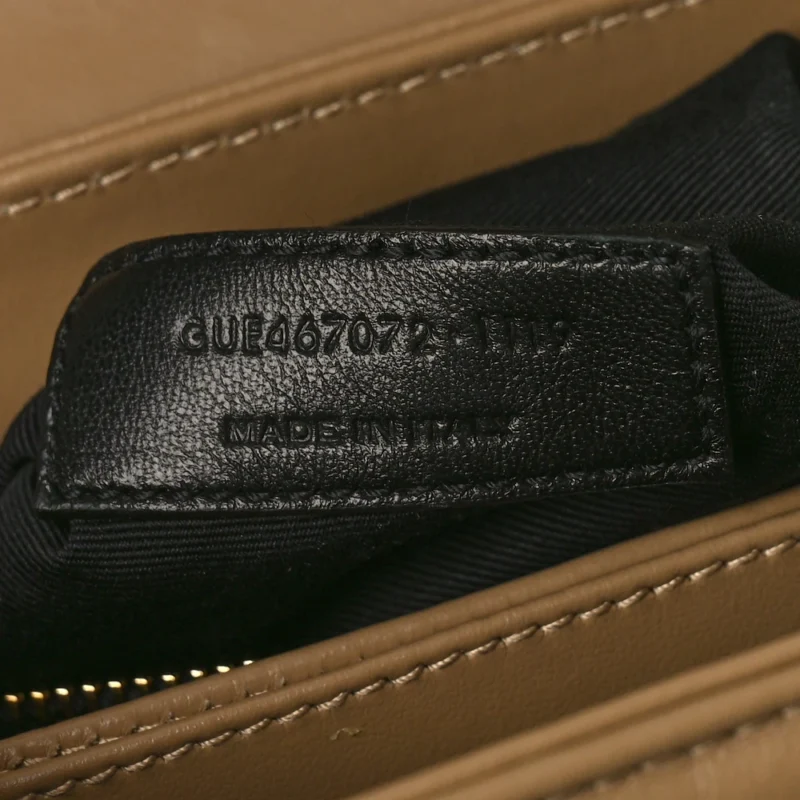 SAINT LAURENT MINI LOULOU CROSSBODY BAG DARK LATTE Y-QUILTED MONOGRAM CALFSKIN LEATHER AGED GOLD HARDWARE - Image 10