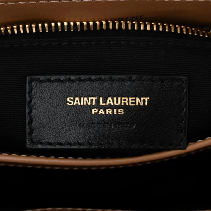 SAINT LAURENT MINI LOULOU CROSSBODY BAG LATTE Y-QUILTED MONOGRAM CALFSKIN LEATHER GOLD HARDWARE - Image 2