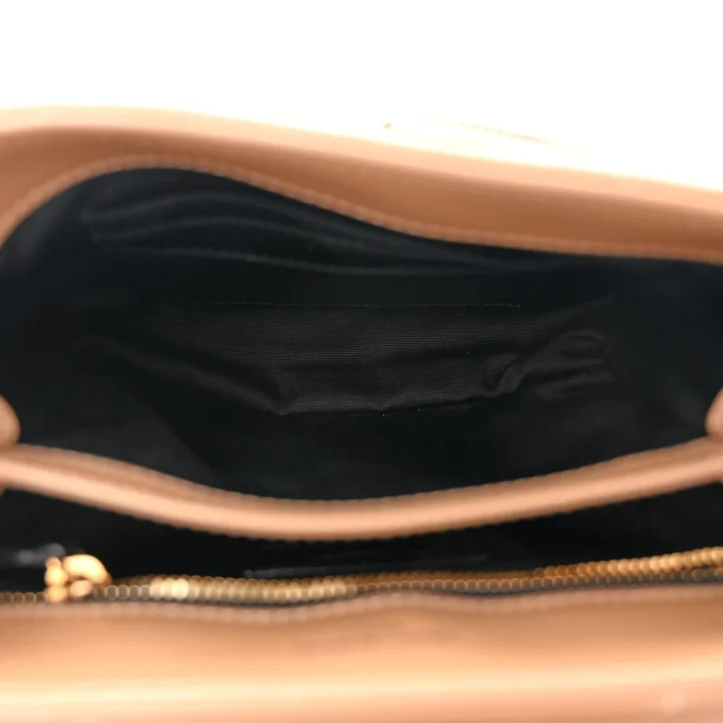 SAINT LAURENT MINI LOULOU CROSSBODY BAG LATTE Y-QUILTED MONOGRAM CALFSKIN LEATHER GOLD HARDWARE - Image 7