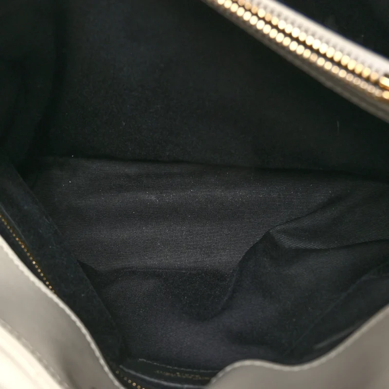 SAINT LAURENT MEDIUM LOULOU CHAIN SATCHEL CREMA SOFT Y-QUILTED MONOGRAM CALFSKIN LEATHER SILVER HARDWARE - Image 8