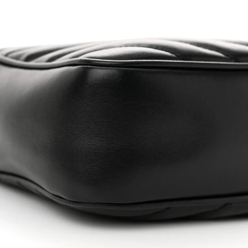 SAINT LAURENT MEDIUM LOU CAMERA BAG BLACK MONOGRAM CALFSKIN MATELASSE LEATHER SILVER HARDWARE - Image 4