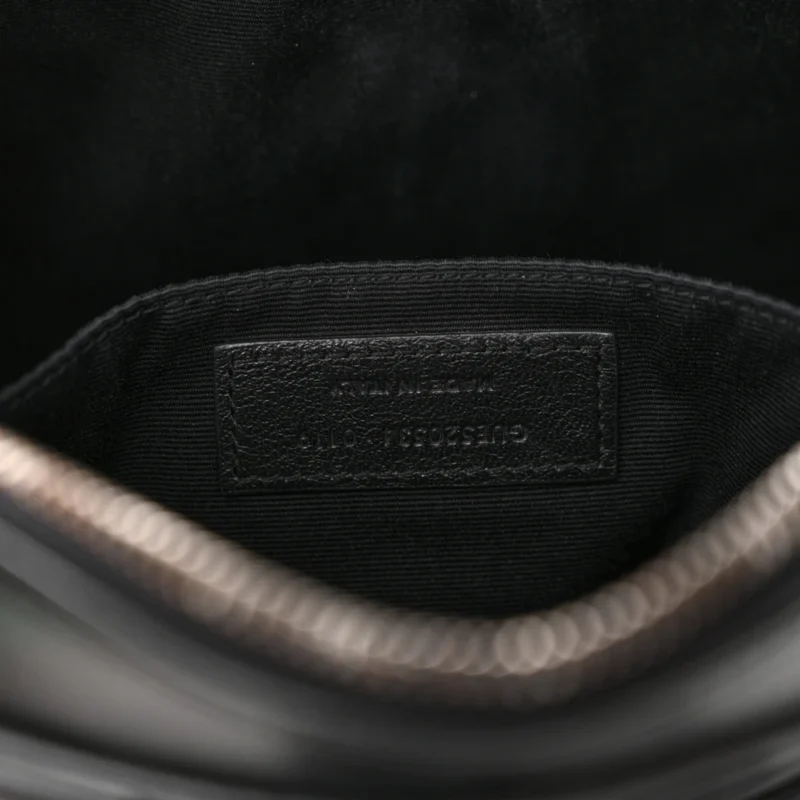 SAINT LAURENT MEDIUM LOU CAMERA BAG BLACK MONOGRAM CALFSKIN MATELASSE LEATHER SILVER HARDWARE - Image 10