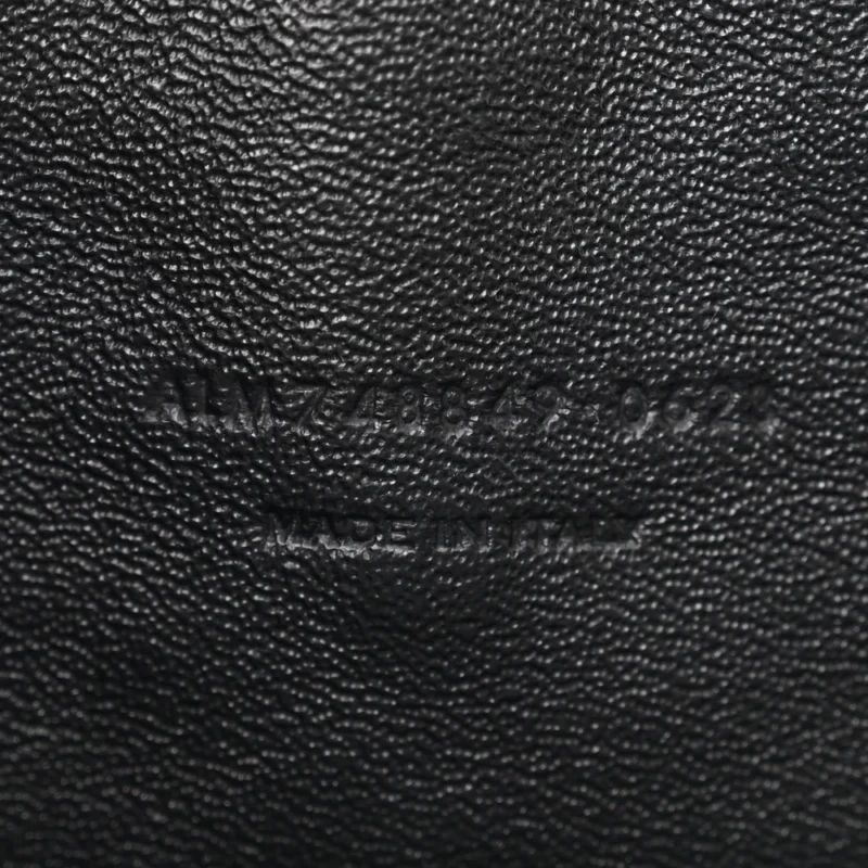 SAINT LAURENT MINI LOU CAMERA BAG BLACK MONOCHROME MONOGRAM CALFSKIN MATELASSE LEATHER BLACK HARDWARE - Image 9