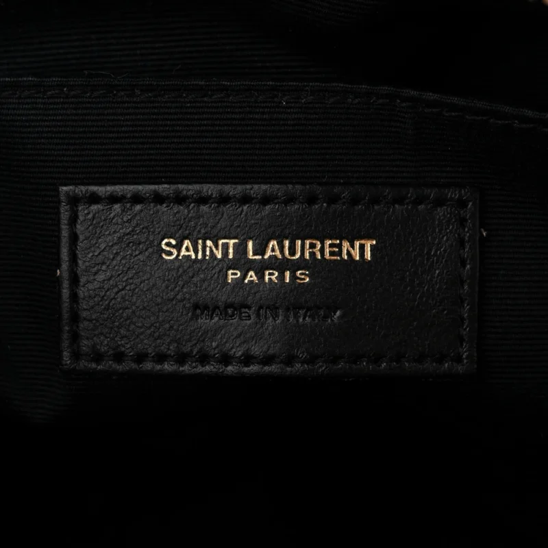 SAINT LAURENT MEDIUM LOU CAMERA BAG BLACK MONOGRAM TWEED & CALFSKIN LEATHER BRASS HARDWARE - Image 2