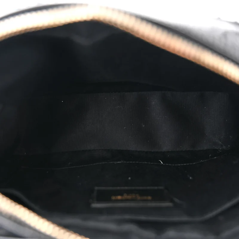 SAINT LAURENT MEDIUM LOU CAMERA BAG BLACK MONOGRAM TWEED & CALFSKIN LEATHER BRASS HARDWARE - Image 7