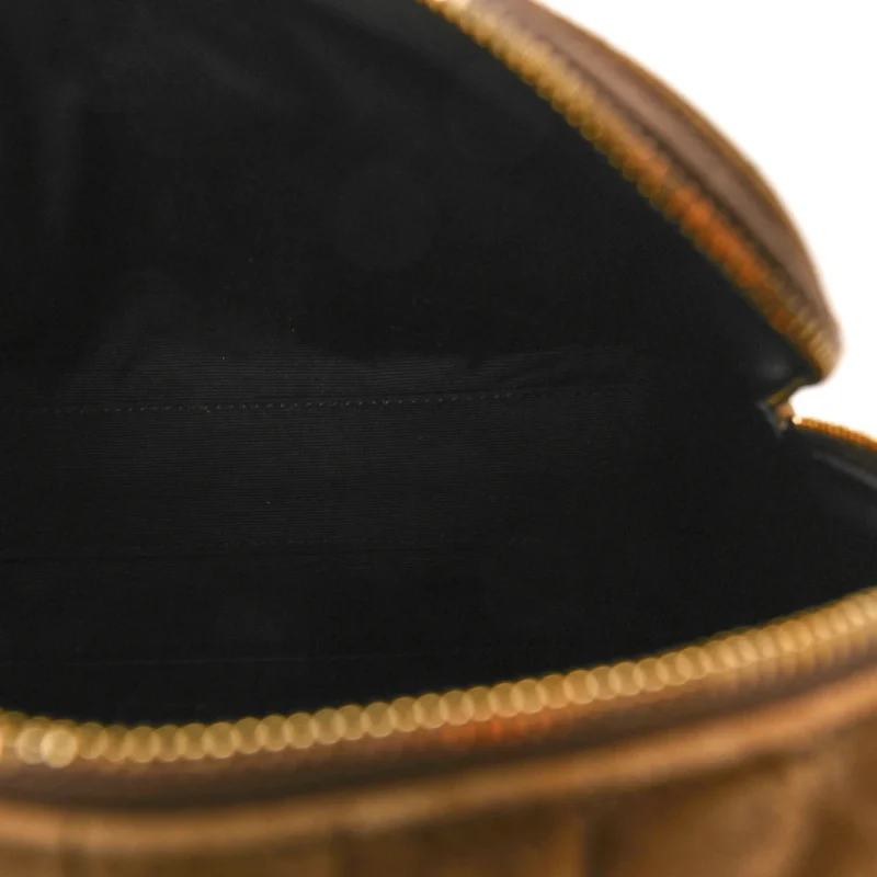 SAINT LAURENT MINI CAMERA BAG GOLDEN LEAF QUILTED MONOGRAM SUEDE & CALFSKIN LEATHER GOLD HARDWARE - Image 7