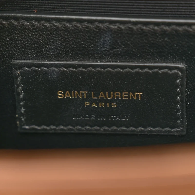 SAINT LAURENT MEDIUM KATE SATCHEL MACARON MONOGRAM SUEDE AGED GOLD HARDWARE - Image 2