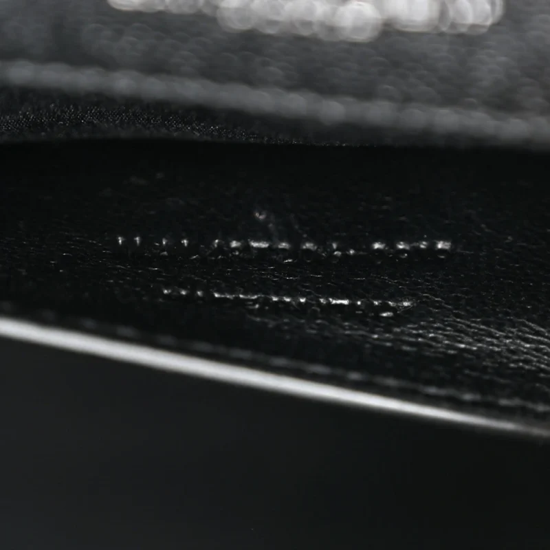 SAINT LAURENT MEDIUM SATCHEL BLACK TRIQUILT MONOGRAM GRAIN DE POUDRE TEXTURED MIXED MATELASSE LEATHER SILVER HARDWARE - Image 9