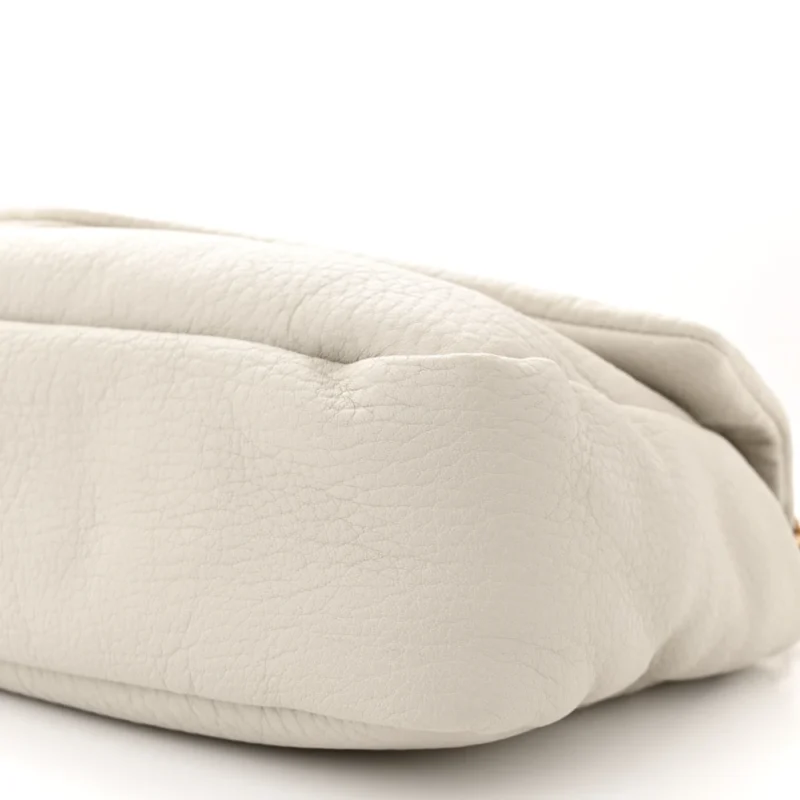 SAINT LAURENT LARGE CALYPSO BAG BLANC VINTAGE GRAINED LAMBSKIN LEATHER AGED GOLD HARDWARE - Image 5