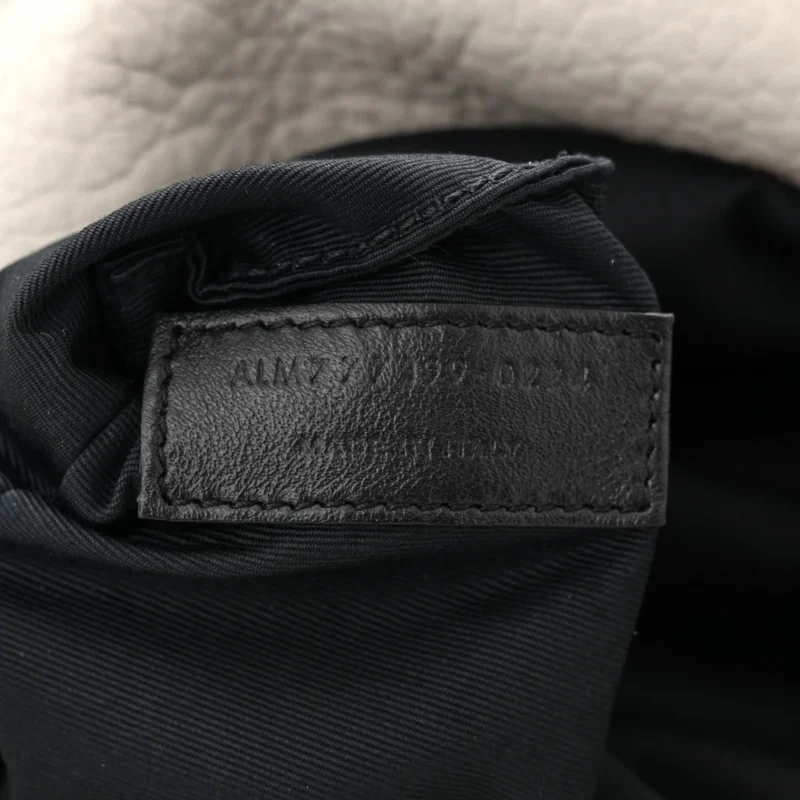 SAINT LAURENT LARGE CALYPSO BAG BLANC VINTAGE GRAINED LAMBSKIN LEATHER AGED GOLD HARDWARE - Image 9