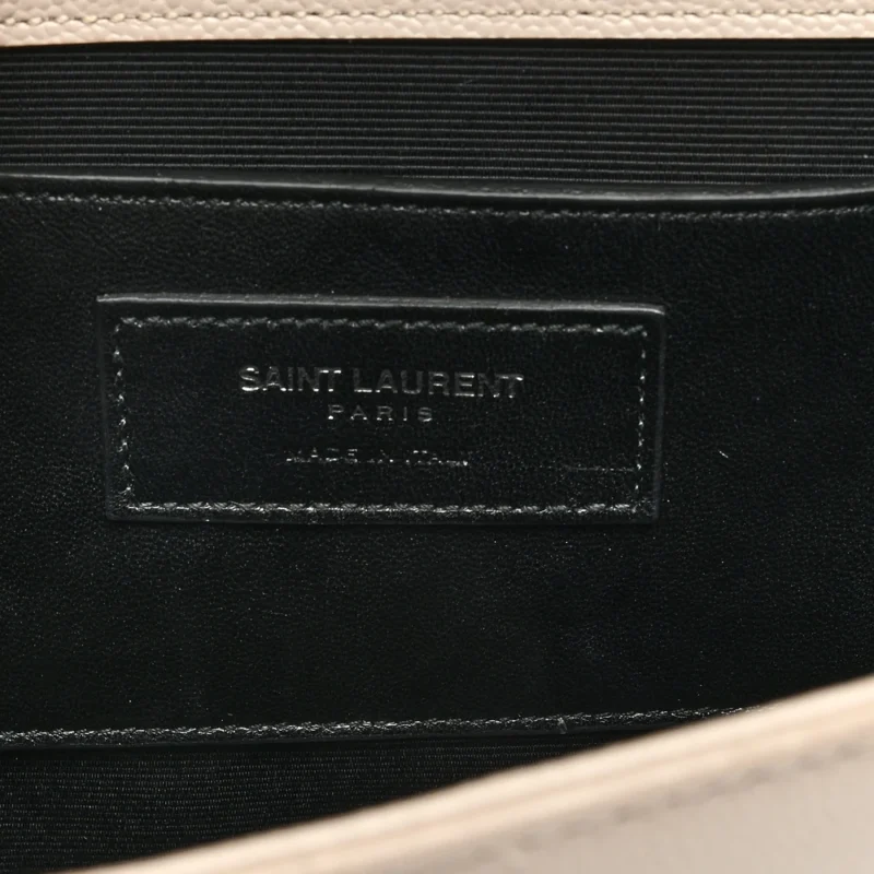 SAINT LAURENT MEDIUM KATE SATCHEL NUDE POWDER MONOGRAM GRAIN DE POUDRE LEATHER SILVER HARDWARE - Image 2