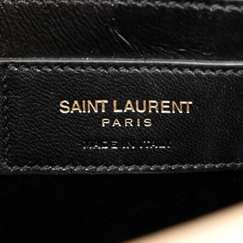 SAINT LAURENT MEDIUM KATE SATCHEL NUDE POWDER MONOGRAM GRAIN DE POUDRE LEATHER GOLD HARDWARE - Image 2