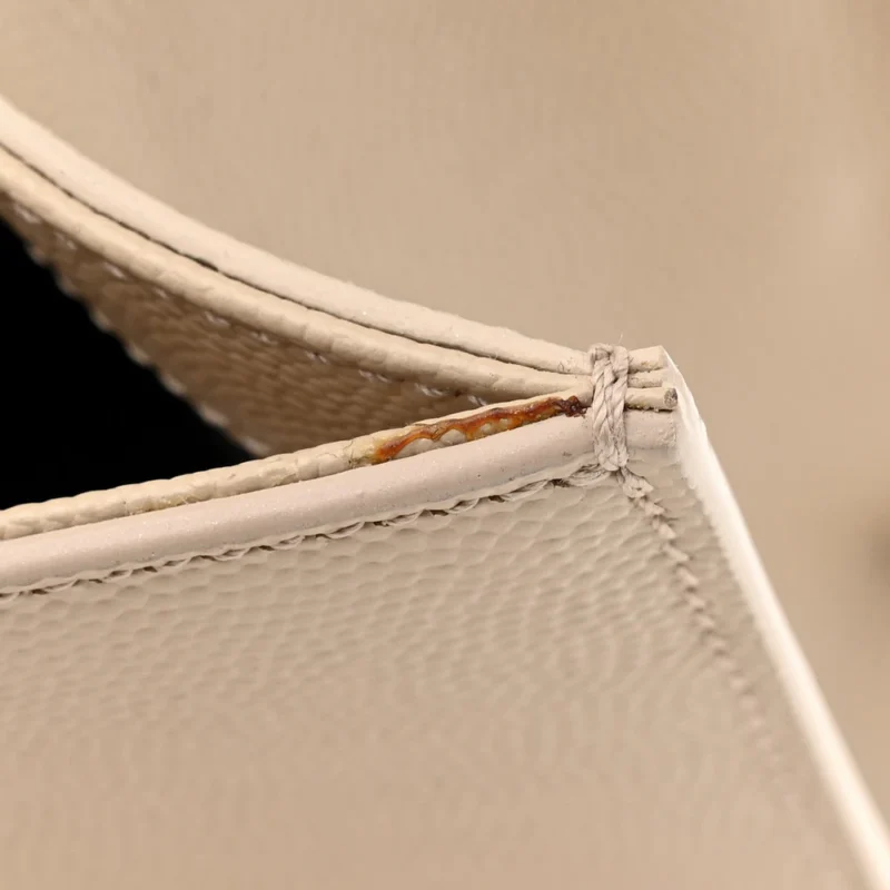 SAINT LAURENT MEDIUM KATE SATCHEL NUDE POWDER MONOGRAM GRAIN DE POUDRE LEATHER GOLD HARDWARE - Image 10
