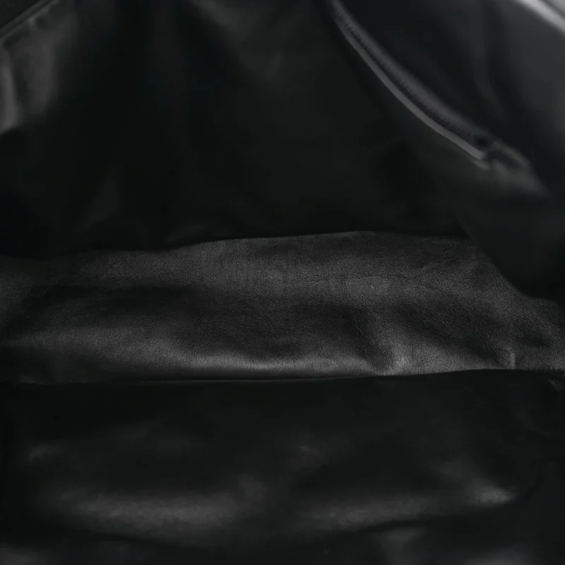SAINT LAURENT LARGE TOTE BLACK WIDE PUFFER LAMBSKIN LEATHER - Image 7