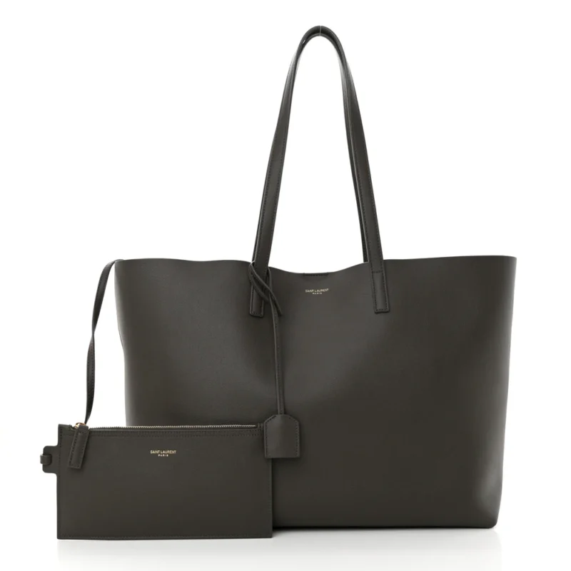 SAINT LAURENT LARGE SHOPPING TOTE PEBBLE CALFSKIN LEATHER - Image 2