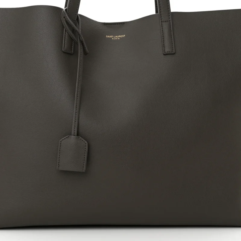 SAINT LAURENT LARGE SHOPPING TOTE PEBBLE CALFSKIN LEATHER - Image 9