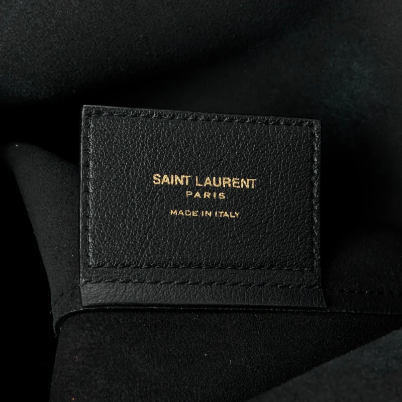 SAINT LAURENT LARGE SHOPPING TOTE BLACK CALFSKIN LEATHER - Image 3