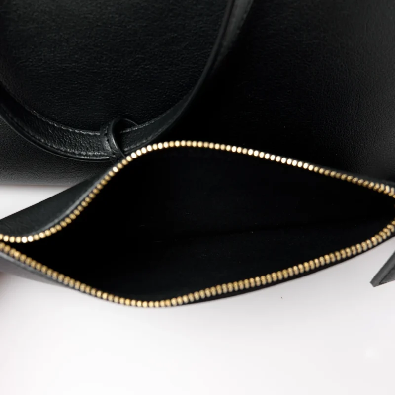 SAINT LAURENT LARGE SHOPPING TOTE BLACK CALFSKIN LEATHER - Image 9