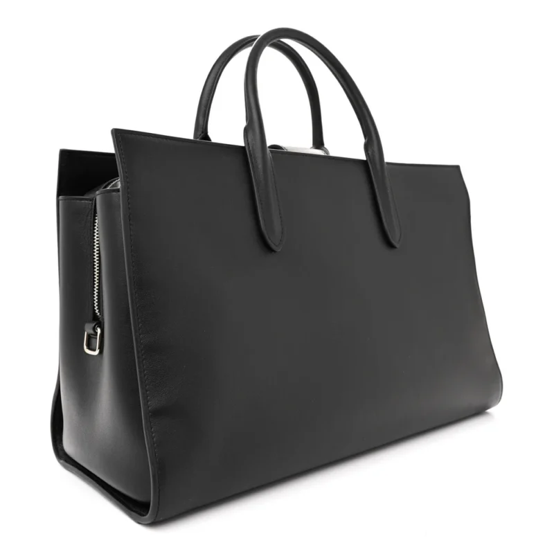 SAINT LAURENT LARGE JANE TOTE BLACK CALFSKIN LEATHER - Image 3