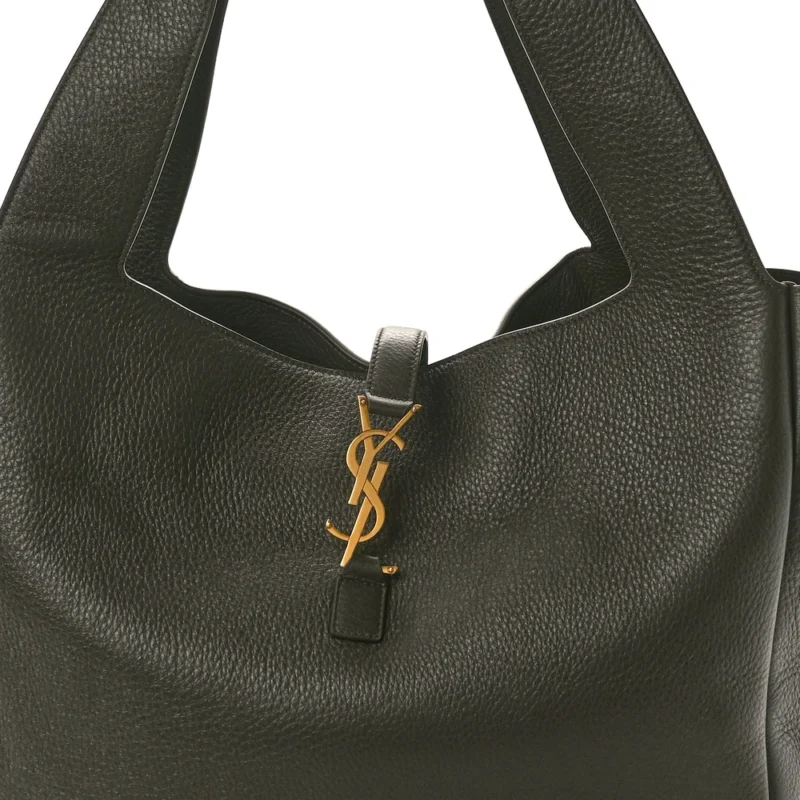 SAINT LAURENT LARGE BEA TOTE MUSK GRAINED GRAINED DEERSKIN LEATHER AGED GOLD HARDWARE - Image 8