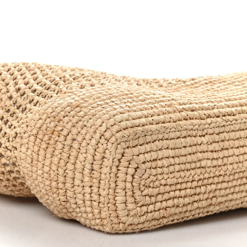 SAINT LAURENT LARGE ICARE MAXI SHOPPING TOTE NATURAL RAFFIA BRASS HARDWARE - Image 5
