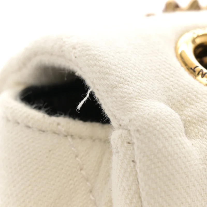 SAINT LAURENT MEDIUM JAMIE BAG VANILLA ICE CRINKLE MONOGRAM COTTON PATCHWORK AGED GOLD HARDWARE - Image 9