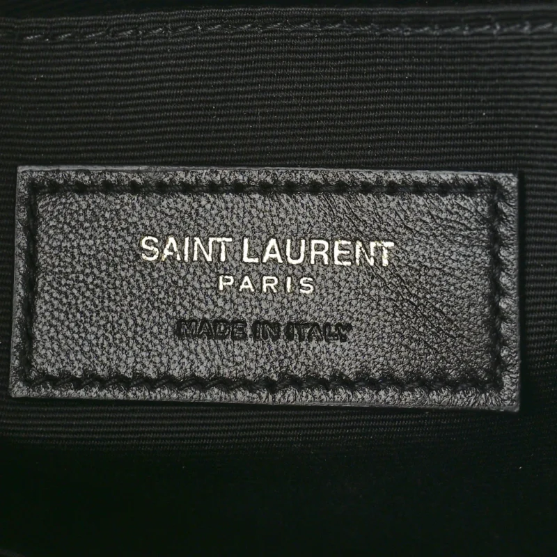 SAINT LAURENT MEDIUM A5 WRISTLET BLACK CHEVRON MONOGRAM CALFSKIN MATELASSE LEATHER GOLD HARDWARE - Image 2