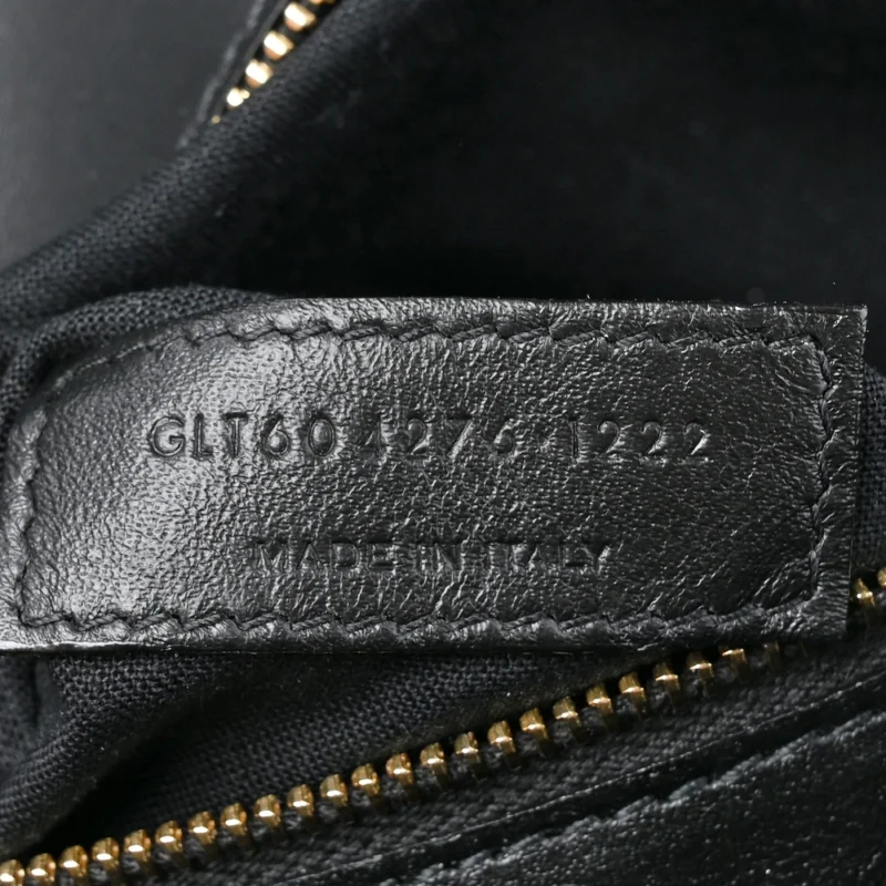 SAINT LAURENT MEDIUM KATE 99 TASSEL MONOGRAM RAFFIA BLACK GOLD HARDWARE - Image 9