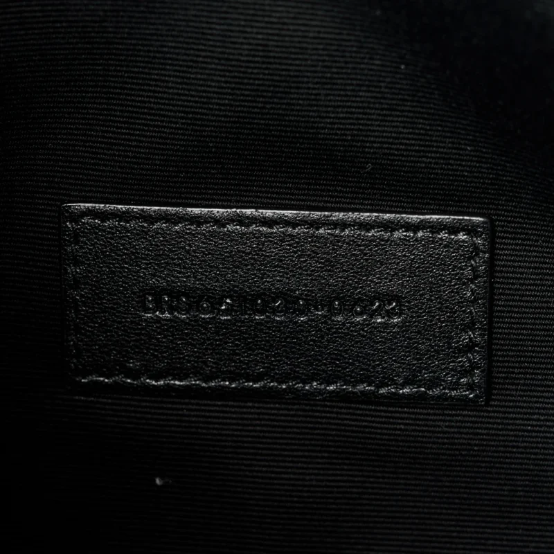 SAINT LAURENT MEDIUM CLUTCH BLACK TRIQUILT MONOGRAM GRAIN DE POUDRE TEXTURED MIXED MATELASSE LEATHER GOLD HARDWARE - Image 9